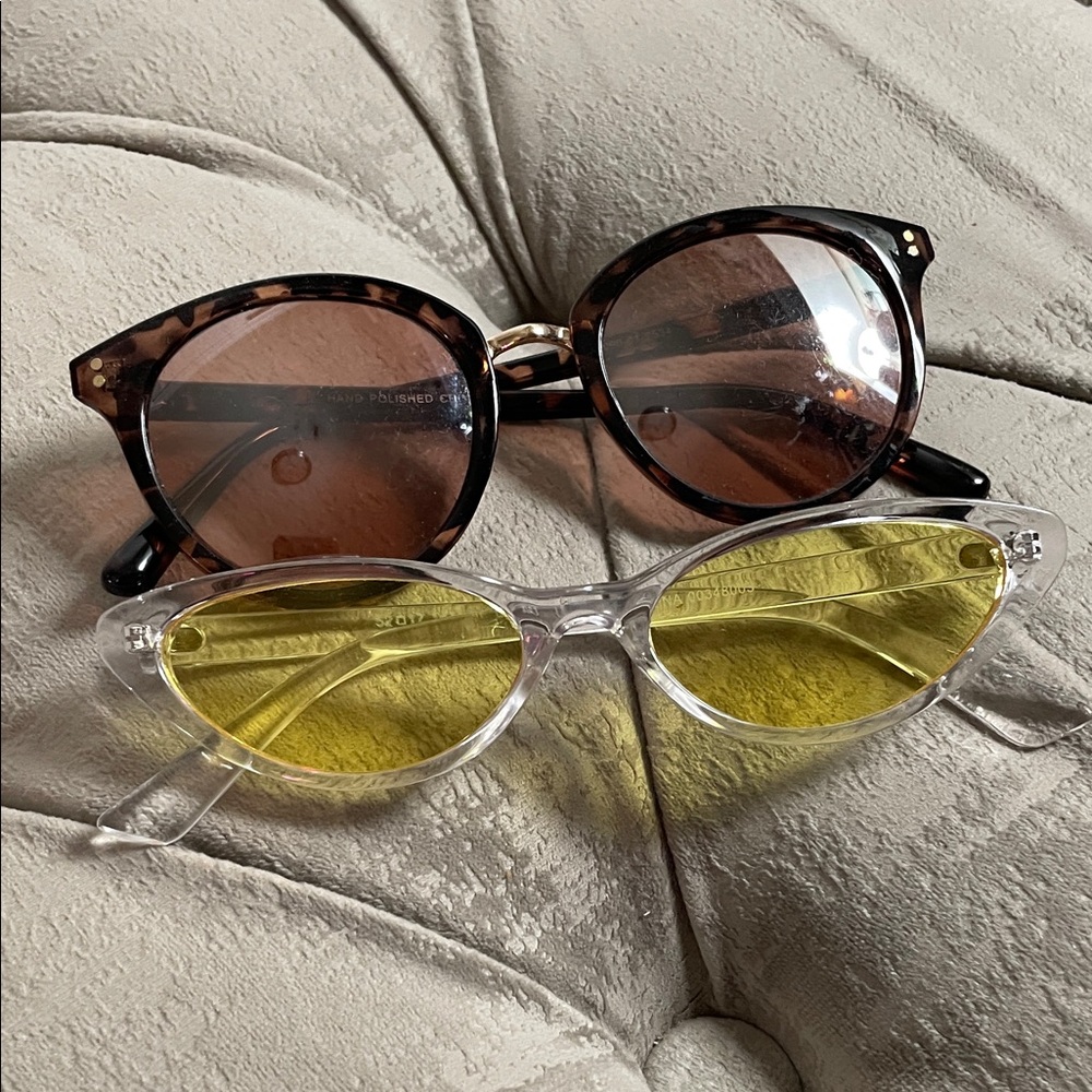 Stylish Tortoise and Clear Sunglasses Set